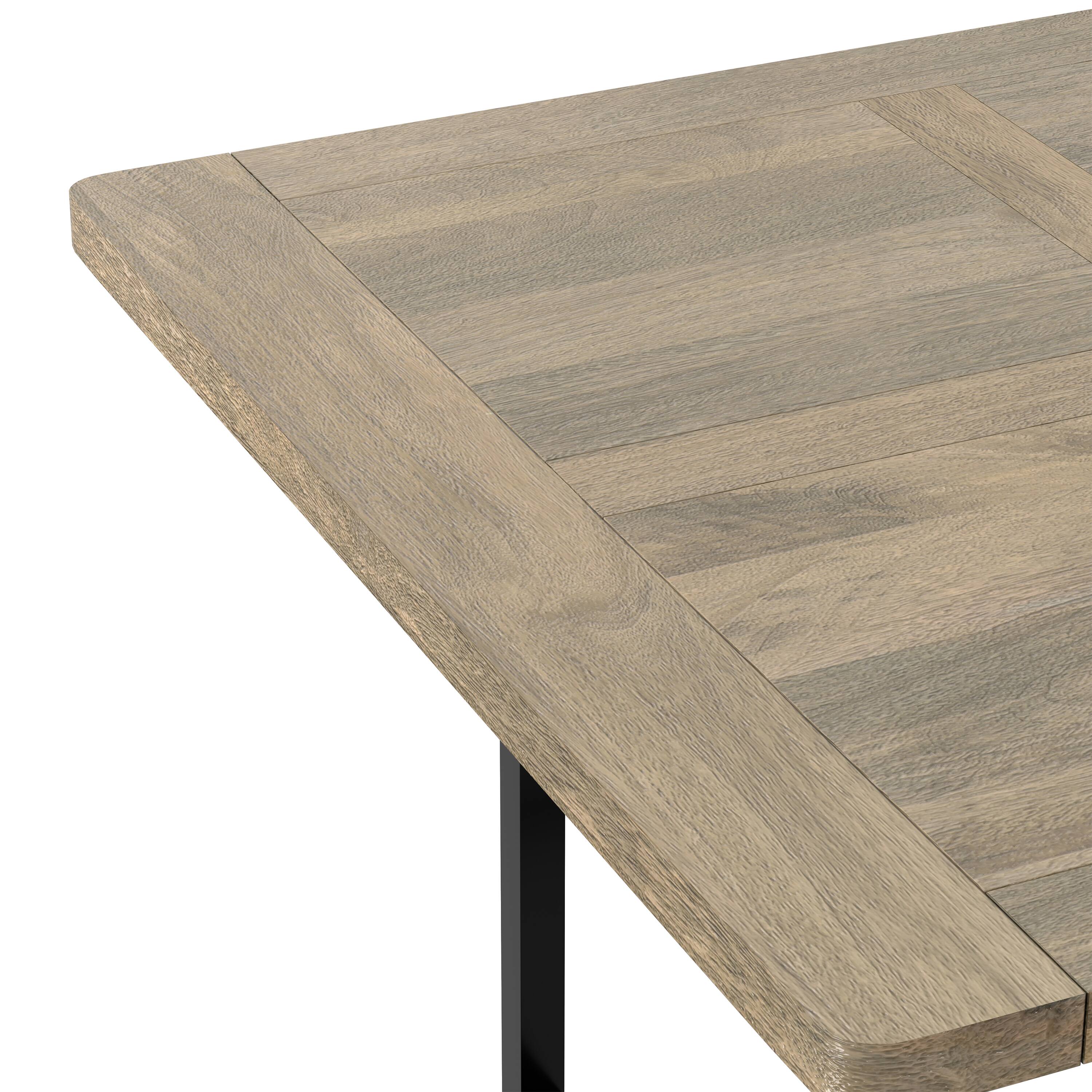 Alt View 4. Simpli Home - Campbell 72 inch x 36 inch Rectangle Modern Industrial Dining Table in Grey Wash - Grey Wash.