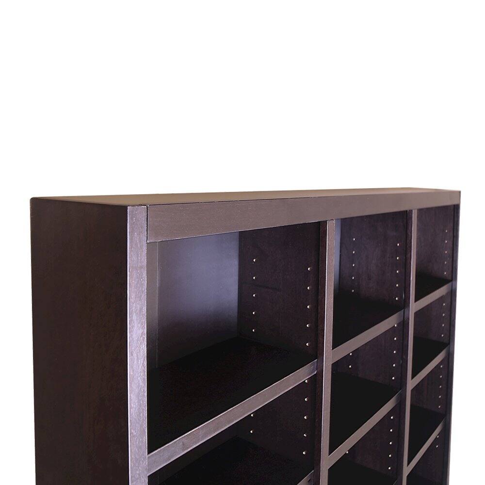 Back. Concepts in Wood - 72 x 84 Wall Storage Unit Espresso Finish - Brown.
