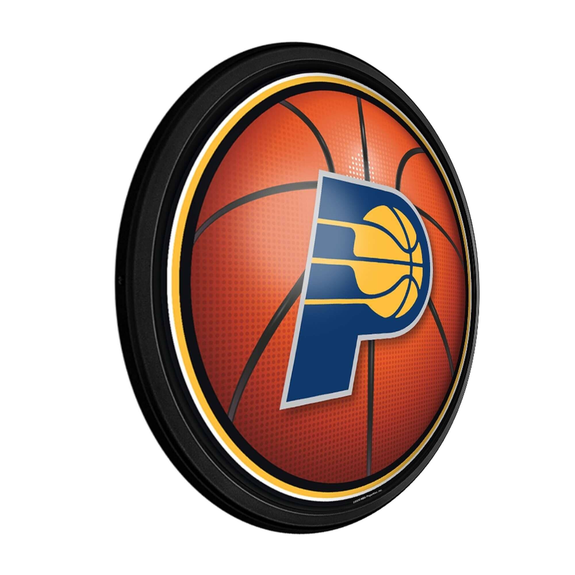 Alt View 1. The Fan-Brand - Indiana Pacers 18'' Round Slimline Illuminated Wall Sign - Multicolor.