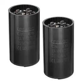 Unique Bargains - 2pcs CD60 Motor Run Capacitor, 124-149uF MFD AC250V, 50-60Hz, for Motor 46x86mm - Black