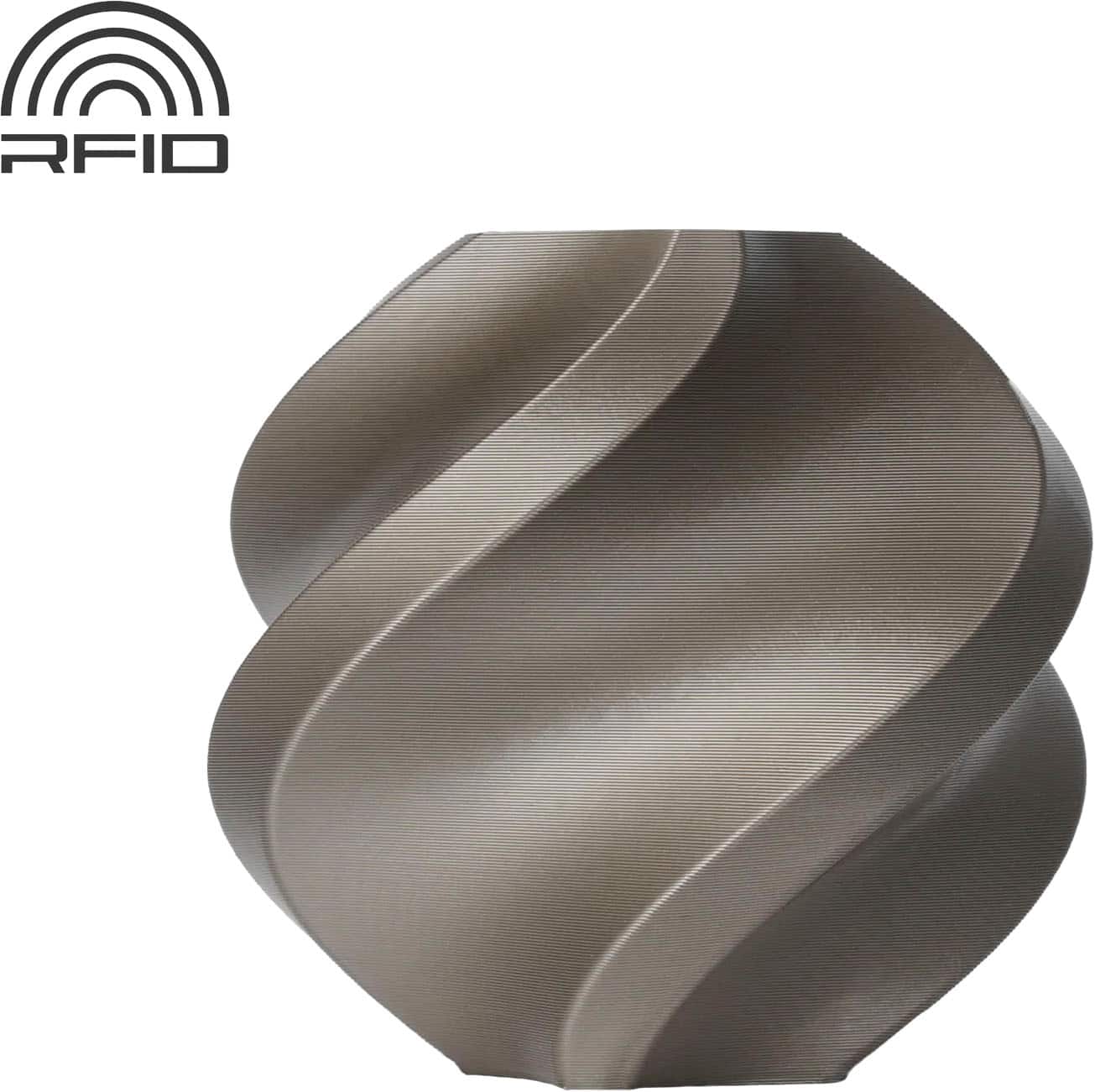 Front. Bambu Lab - 1.75mm PLA Metal Filament - Iridium Gold Metallic.