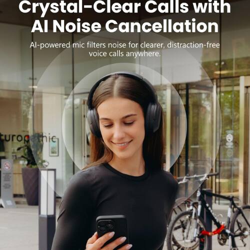 Crystal-Clear Calls with AI Noise Cancellation  
AI-powered mic filters noise for clearer, distraction-free voice calls anywhere.
