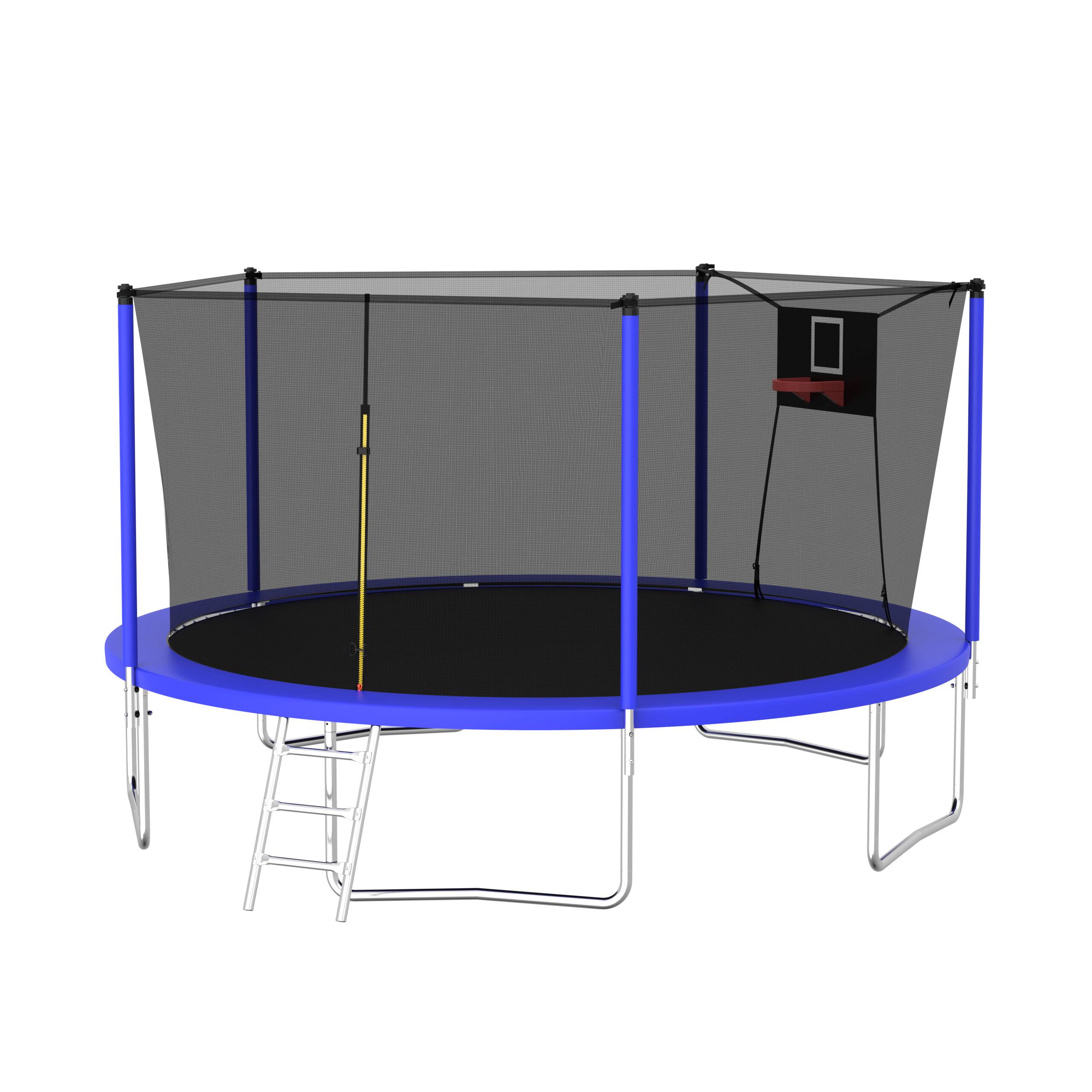 Back. LOVMOR - Lovmor 14 FT Trampoline with Exercise Handle Recreational Trampoline for Adults.