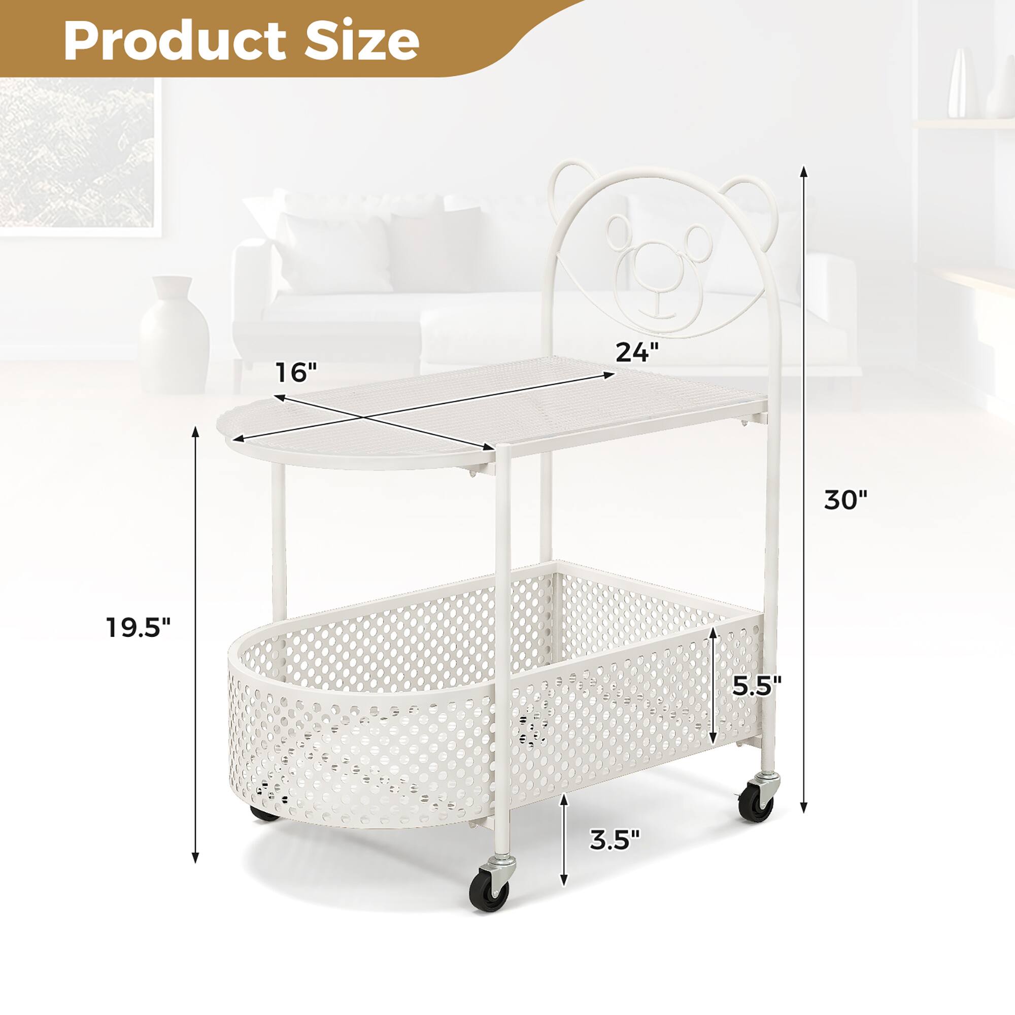 Product Size

- 16"
- 24"
- 30"
- 19.5"
- 5.5"
- 3.5"