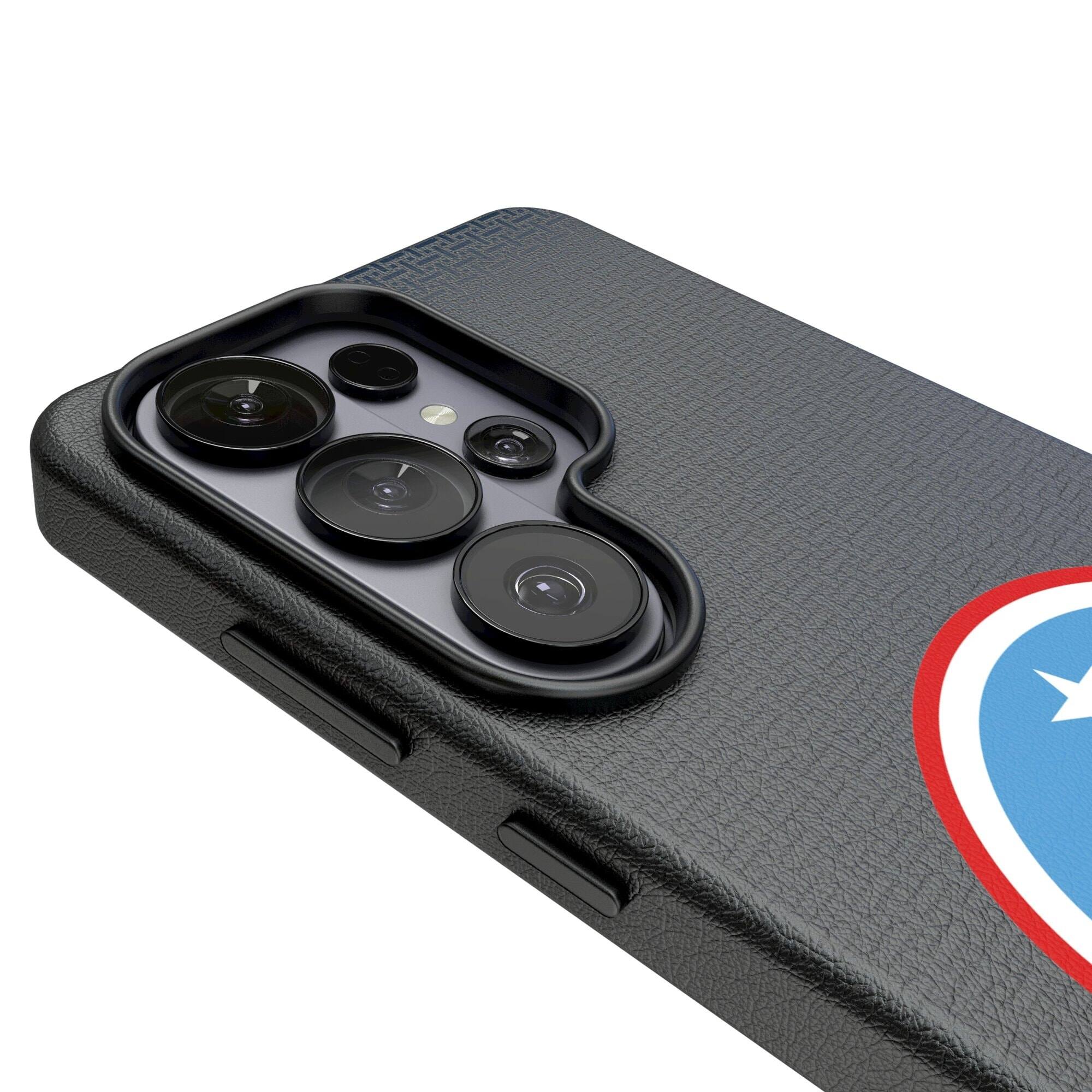Alt View 2. Keyscaper - Tennessee Titans Linen Galaxy Magnetic Bump Case - S24 Ultra - Black.