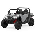 GARVEE - 24V Electric Ride-On Dump Truck, 2-Seater 4WD Remote Control, Dump Bed, Shovel, LED Lights, Bluetooth - Gray