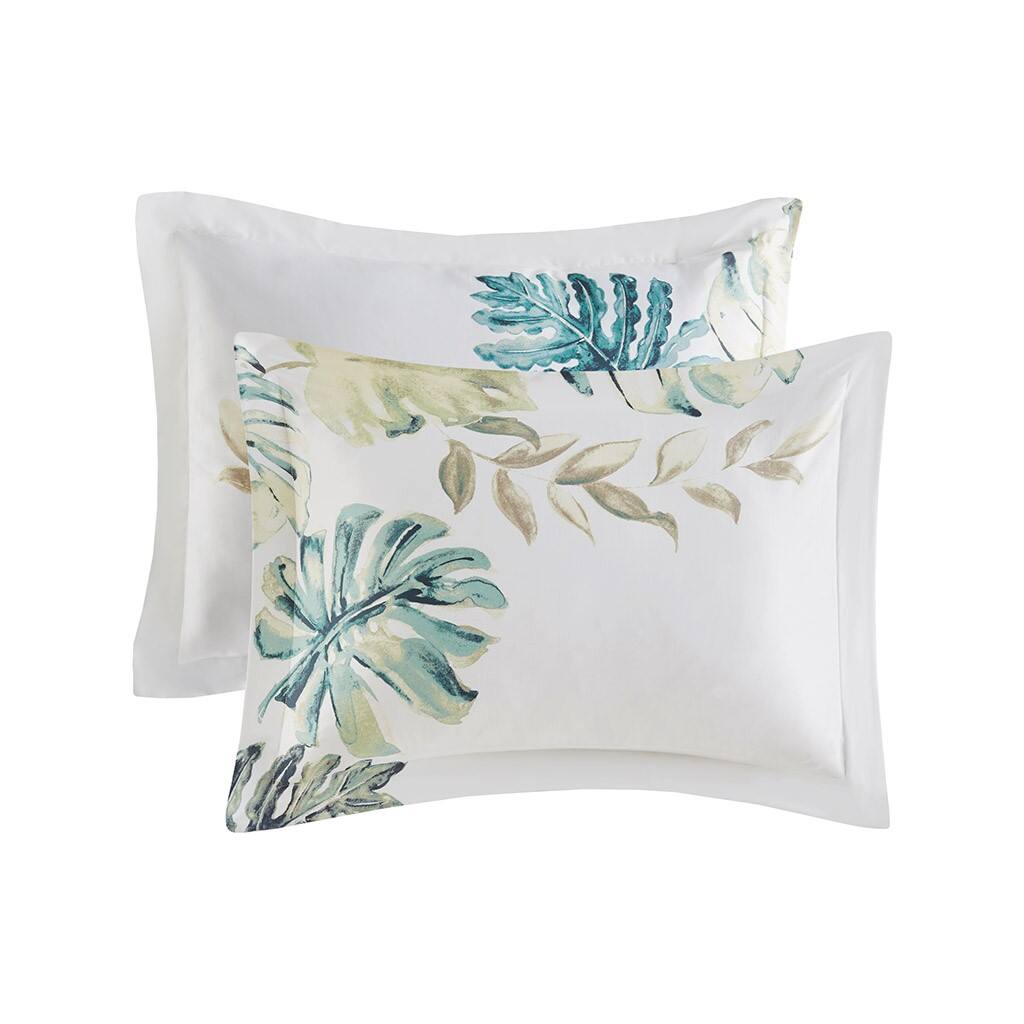 Alt View 3. Gracie Mills - Gracie Mills Cordell Tropical Paradise Cotton 6-Piece Comforter Set - White/Blue.