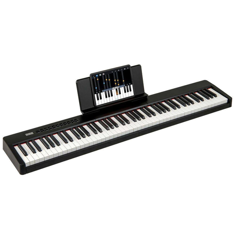 Alt View 1. Resenkos - 88-Key Velocity-Sensitive Keyboard with Premium Audio Sound Source - Black.
