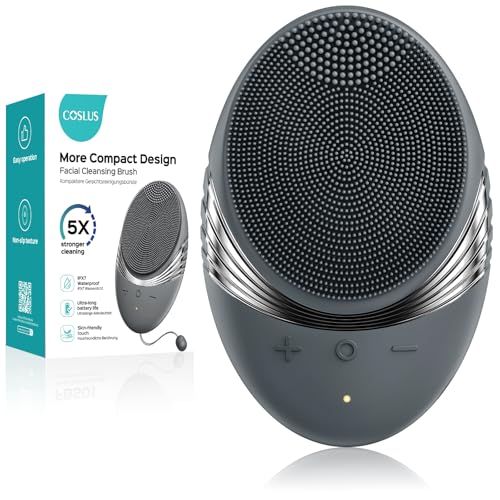 Vulpecula Spade - Facial Cleansing Brush Face Scrubber: Portable Silicone Waterproof Rechargeable Face Wash Brush, 5 Cleansing Modes,