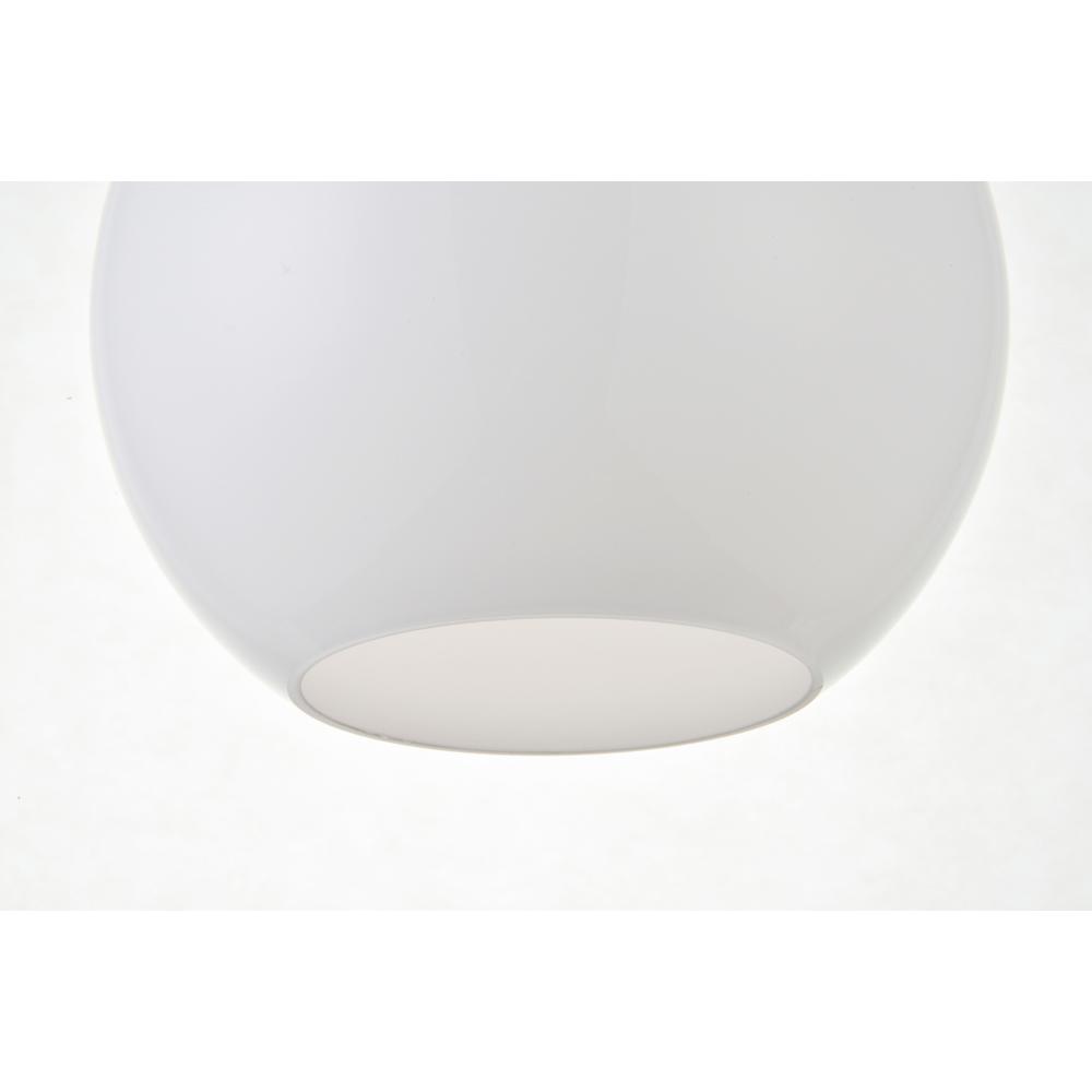 Alt View 1. Living District - Baxter 1 Light Brass Pendant With Frosted White Glass - Brass And Frosted White.
