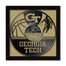 Sporticulture - Georgia Tech Yellow Jackets Framed 13" x 13" Vinyl Record Art Print - Beige