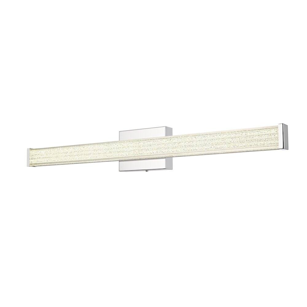 Angle. Living District - Jaxx 31 Inch Led Wall Sconce In Chrome - Chrome.