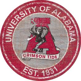 Fan Creations - Alabama Crimson Tide 24'' Round Heritage Logo Sign - Multicolor