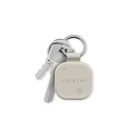 Satechi - FindAll Keychain with Find My - Wireless Rechargeable, Location Tracker, Left-Behind Alerts, Audible Chime - Sand
