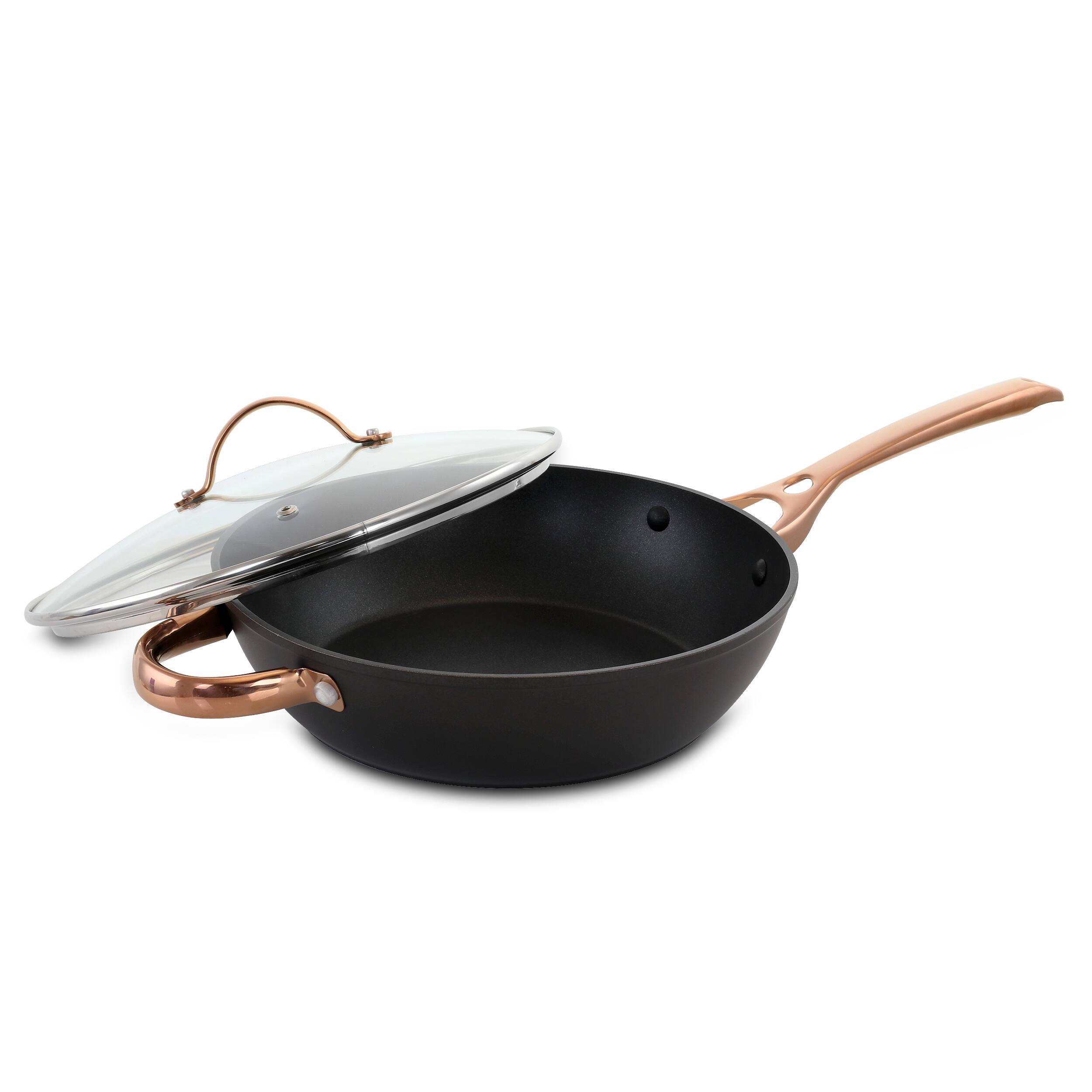 Alt View 5. Oster - Oster Allsberg 2 Piece 3.5 Quart Aluminum Saute Pan with Lid and Bronze Handles - Bronze.