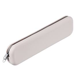 Unique Bargains - 1pc Rectangular Silicone Pen Case, Small Pencil Pouch w/ Zipper, Waterproof Storage for Travel - Gray