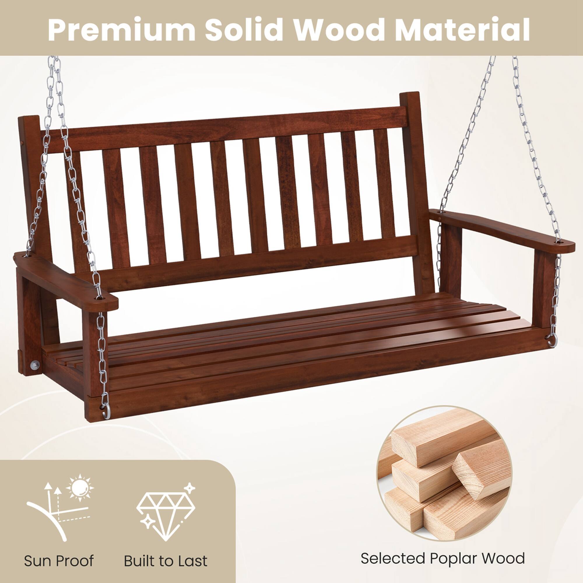 Premium Solid Wood Material Sun Proof Built to Last Selected Poplar Wood