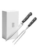 Black+Decker - 2-Piece Stainless Steel Carving Knife Set, 8” Carving Knife & 7” Fork, Kitchen Knife - Black