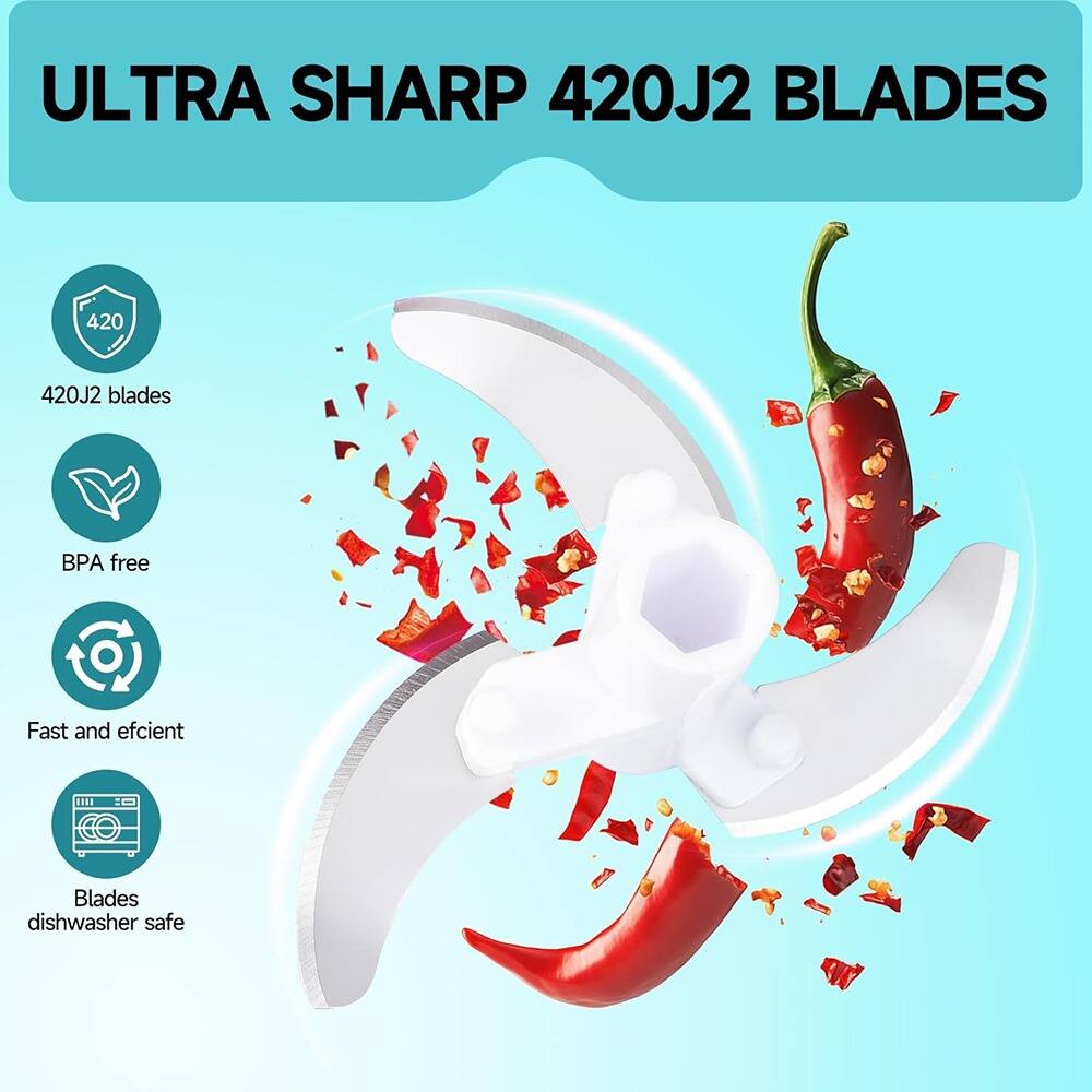 ULTRA SHARP 420J2 BLADES

- 420J2 blades
- BPA free
- Fast and efficient
- Blades dishwasher safe