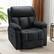 Angle. U-HOMY - Power Swivel Glider Recliner with Heat and Massage, 360° Rotation and Convenient Side Pocket for Living Room - Black.