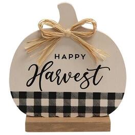 BreeBe - *Happy Harvest Buffalo Check & Pumpkin - White
