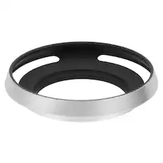Front. Unique Bargains - 40.5mm Lens Hood, Universal Metal Thin Hollow Curved Screw-in Vented Lens Hoods for Fujifilm for Pentax - Silver.