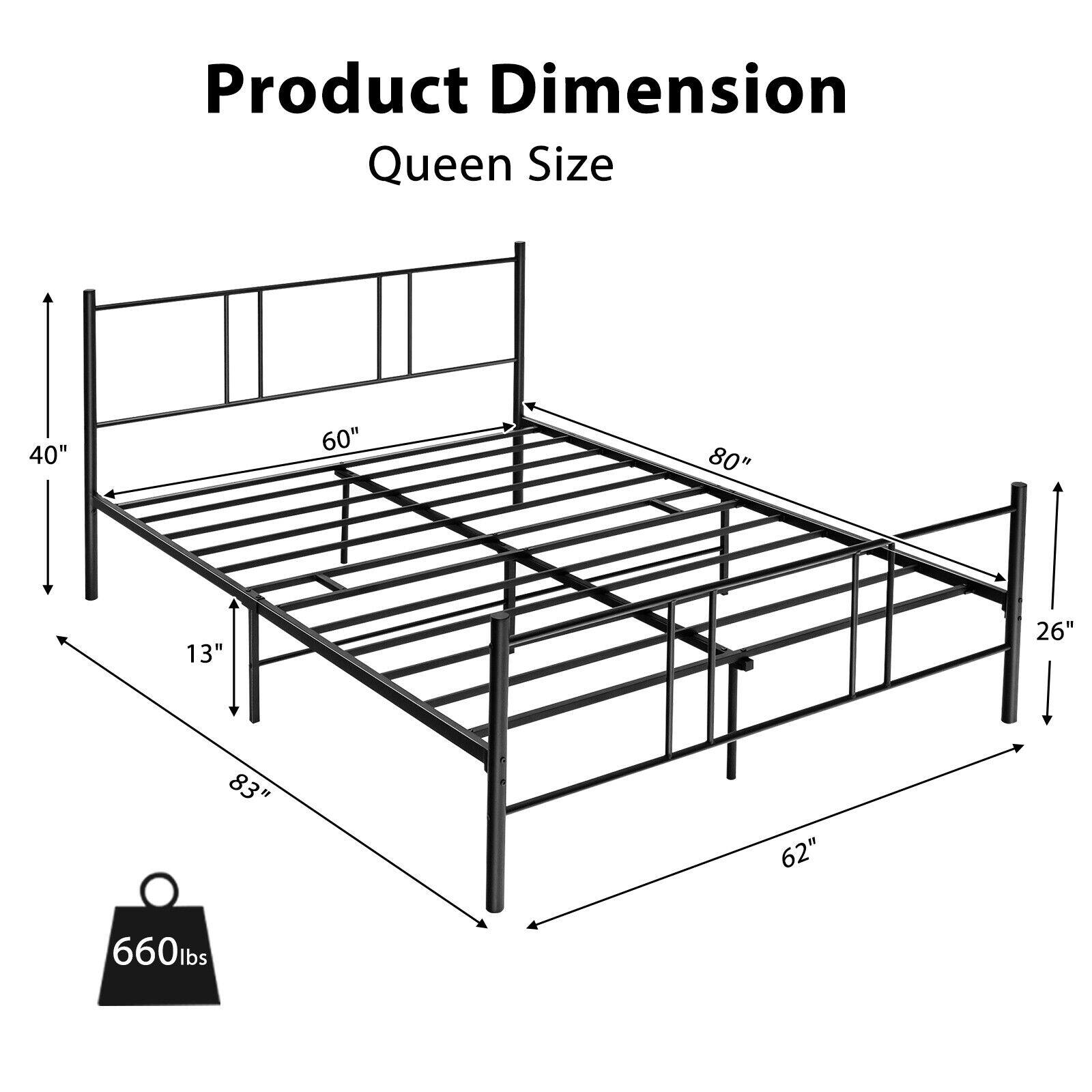 Product Dimension
Queen Size
40"
60"
80"
13"
26"
83"
62"
660lbs