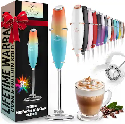 EXT 2015 ZULAY KITCHEN WARRA SOLD BULAY MILLION 80+ COLORS LIFETIME 5 OVER Frother PREMIUM With Stand Milk MILKBOSS 40022 ZULAY KITCHEN