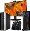 Front. HP - HP Prodesk 600G4 SFF Desktop PC Combo, Intel i5-8500 3.0 up to 4.1Ghz, 16GB DDR4 RAM, 500GB SSD, New 24" LCD, WIN11PRO - Black.