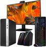 HP - Refurbished Excellent - Prodesk 600G4 SFF Desktop PC Combo, Intel i5-8500 3.0 up to 4.1Ghz, 16GB DDR4 RAM, 500GB SSD, New 24" LCD, WIN11PRO - Black
