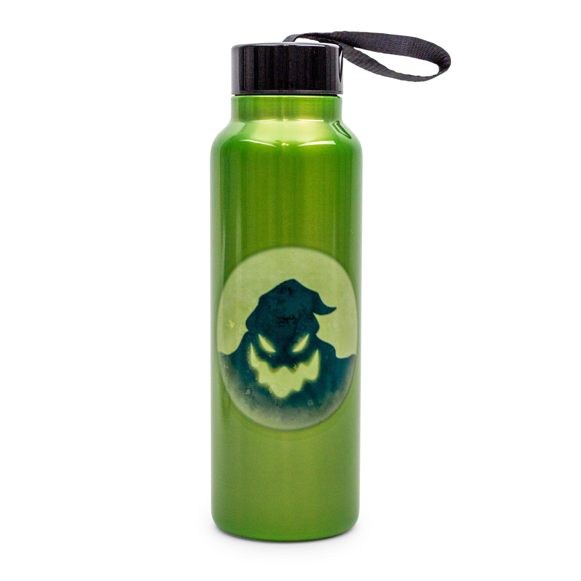 Front. Disney - Disney Nightmare Before Christmas "Everyone Boogie" Stainless Steel Water Bottle - Green.