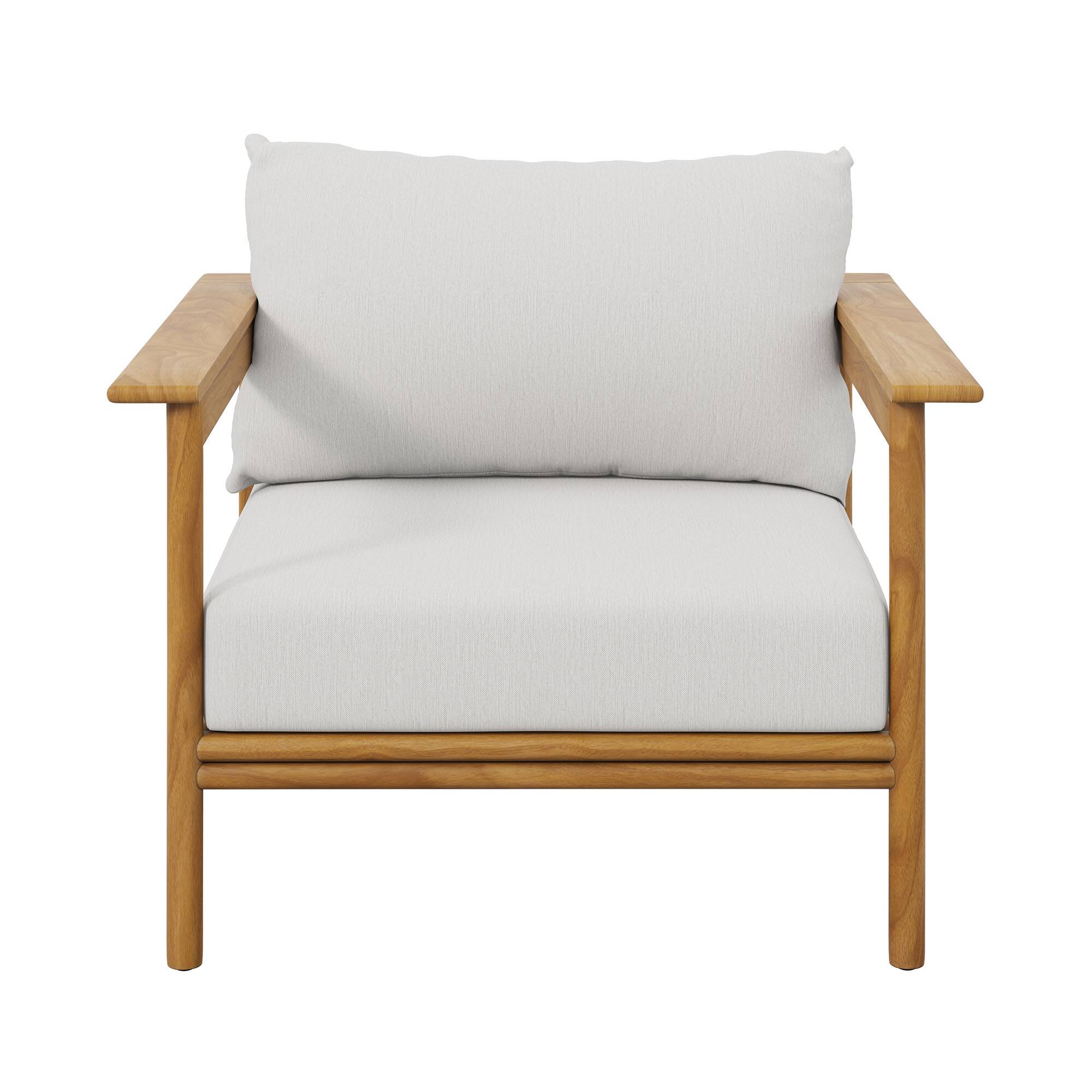 Alt View 5. Modway - Wren Outdoor Patio Teak Wood Armchair by Modway - Natural Sail.