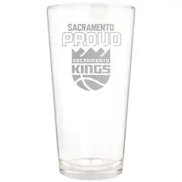 Great American Products - Sacramento Kings Etched 16oz. Rally Cry Pint Glass - Multicolor