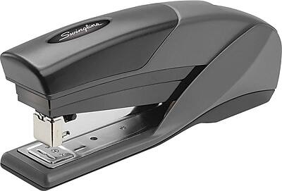 Alt View 1. Swingline - Optima Reduced Effort Stapler, 25 Sheet Capacity - Gray/Orange.