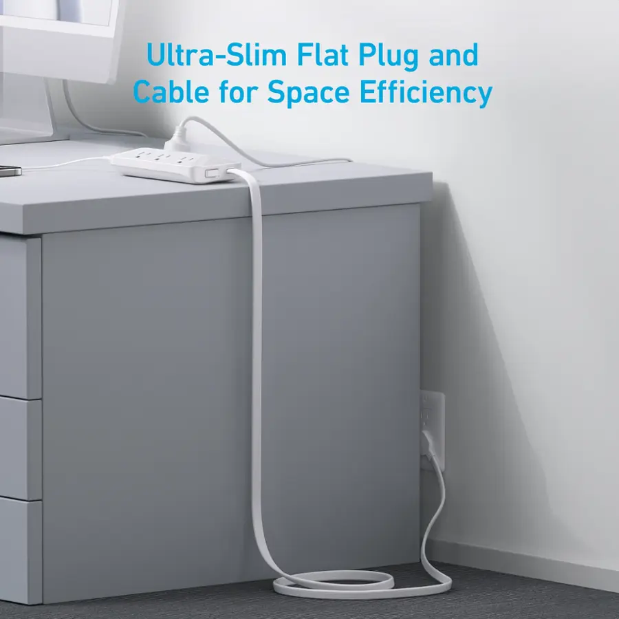 Ultra-Slim Flat Plug and Cable for Space Efficiency