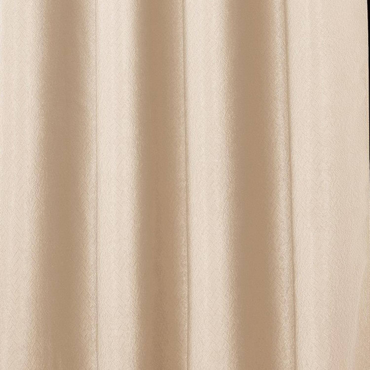 Left. Olivia Gray - Olivia Gray Lydia Matte Embossed One Blackout Panel - 52"x84" Beige - beige.