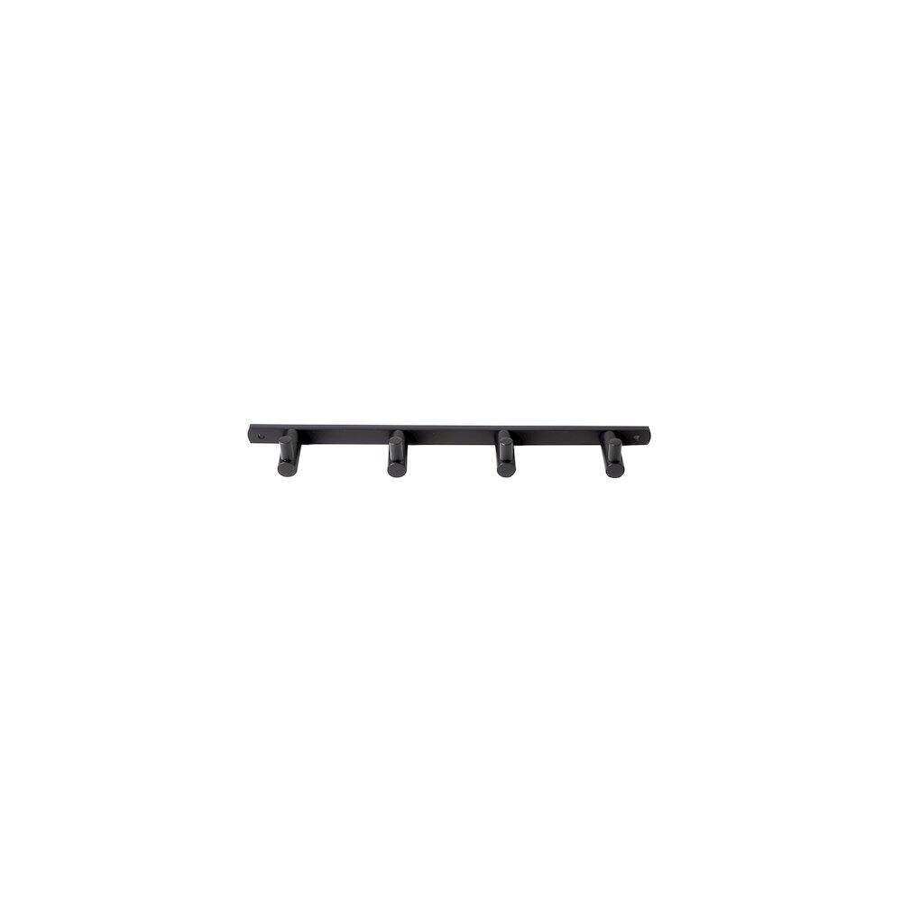 Left. Alfi - Black Matte Wall Mounted 4 Prong Robe / Towel Hook - Black.