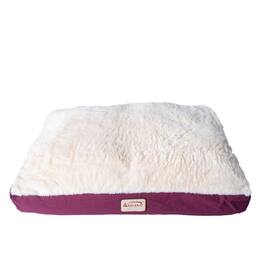 Armarkat - Double Extra Large Pet Bed Mat With Poly Fill Cushion In Ivory and Burgundy - White