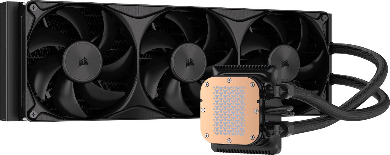 Back. CORSAIR - NAUTILUS II 360 RS LCD Liquid CPU Cooler – 3.5" IPS LCD – FlowDrive 2S Pump – RS II Unified Frame Fans – 360mm Radiator - Black.