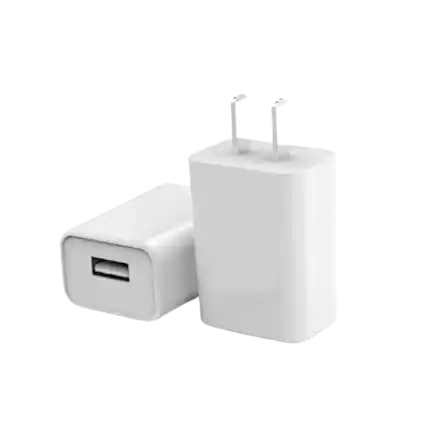 Front. Home Collection - 2 Pack Universal 5V 1A US Plug USB AC Wall Charger Power Adapter For Smart Phone.