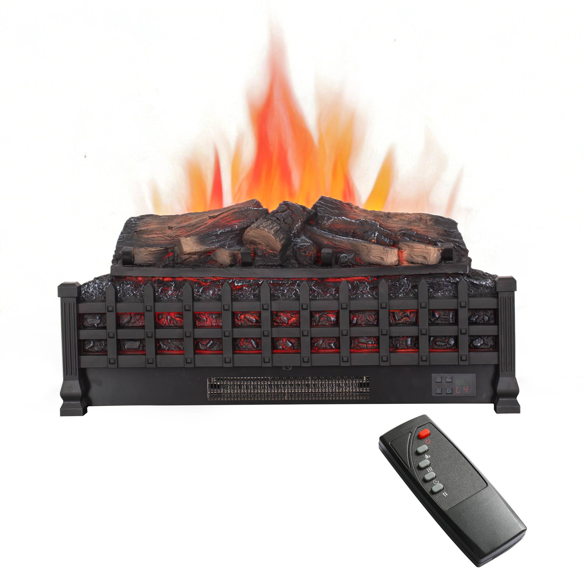 Boyel Living 26 in 3D Log Set Electric Fireplace Insert 1400W 5000 BTU ...