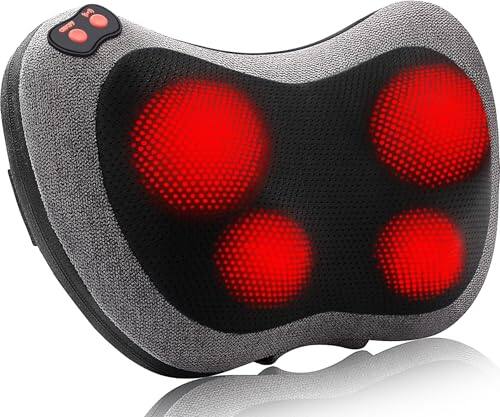 Front. DORLUKFU - Shiatsu Back and Neck Massager with Heat, Deep Tissue Kneading,Electric Massage Pillow for Back,Shoulders,Legs,Foot,Body.