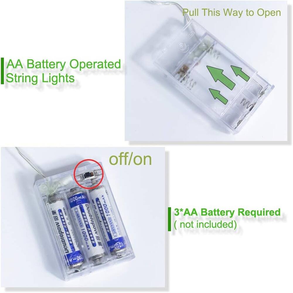 AA Battery Operated String Lights

Pull This Way to Open

off/on

3*AA Battery Required (not included)