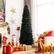 Alt View 14. Costway - 7ft Pre-lit PVC Christmas Pencil Tree w/ 350 LED Lights - Black.