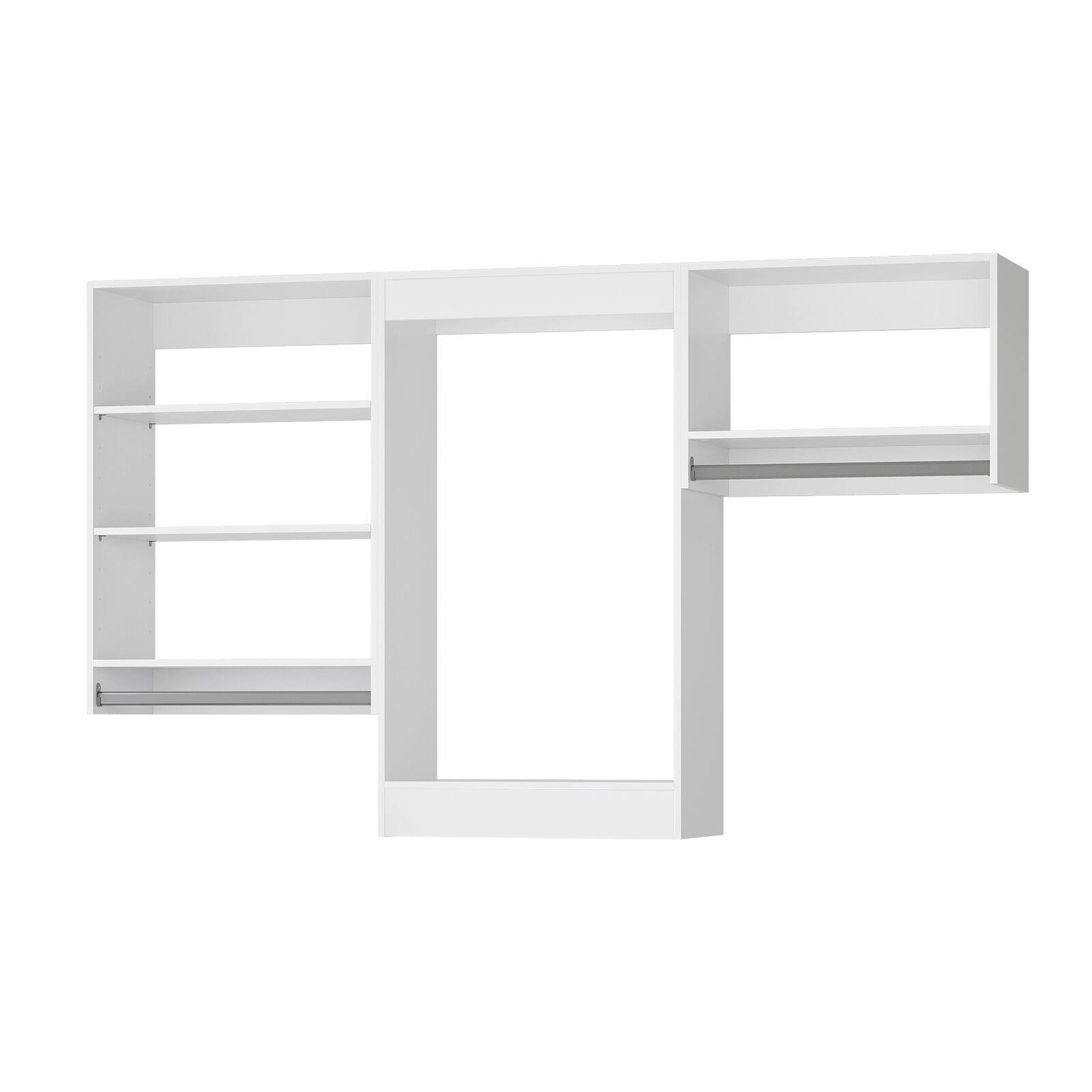 Alt View 5. Roomtec - Roomtec 66 in White Modular Closet System Unit-Customizable Wall Mounted Walk-In Closets for Bedroom or Walk-in Closet - White.