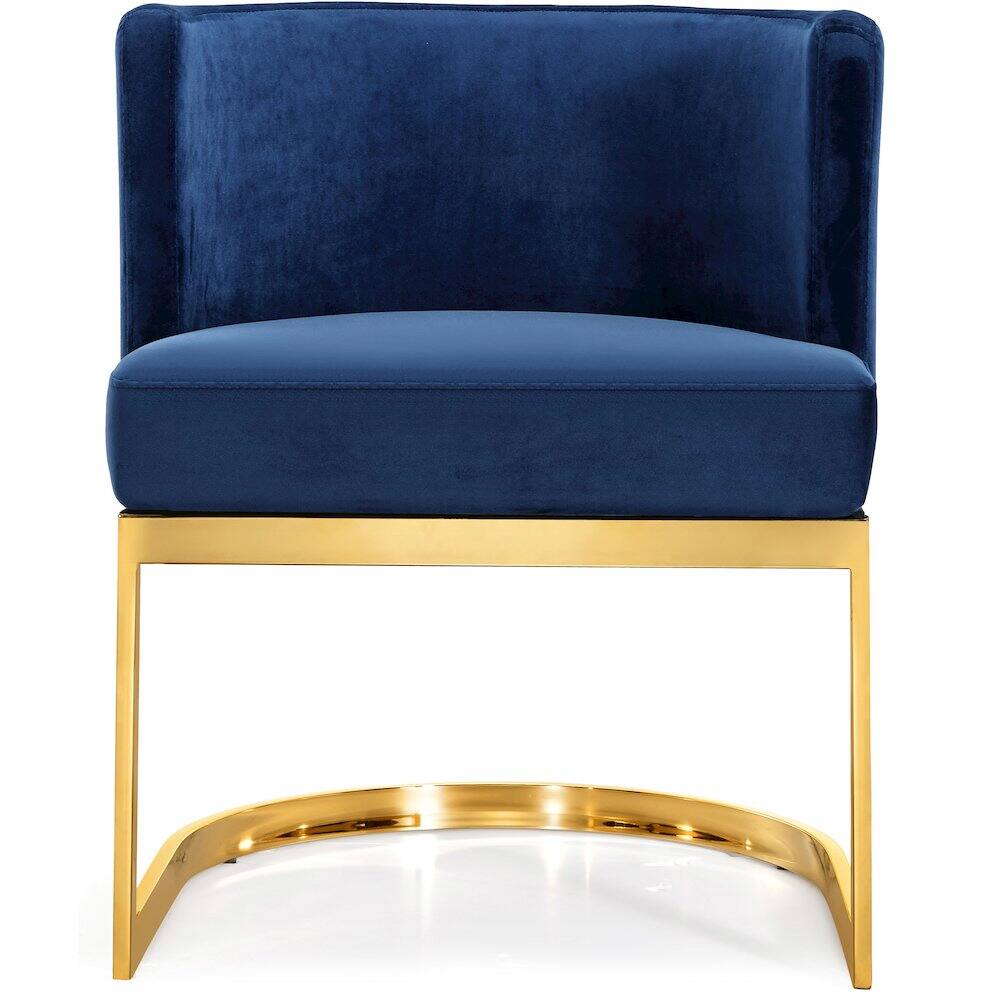 Alt View 2. Meridian Furniture - Gianna Navy Velvet Dining Chair - Blue.