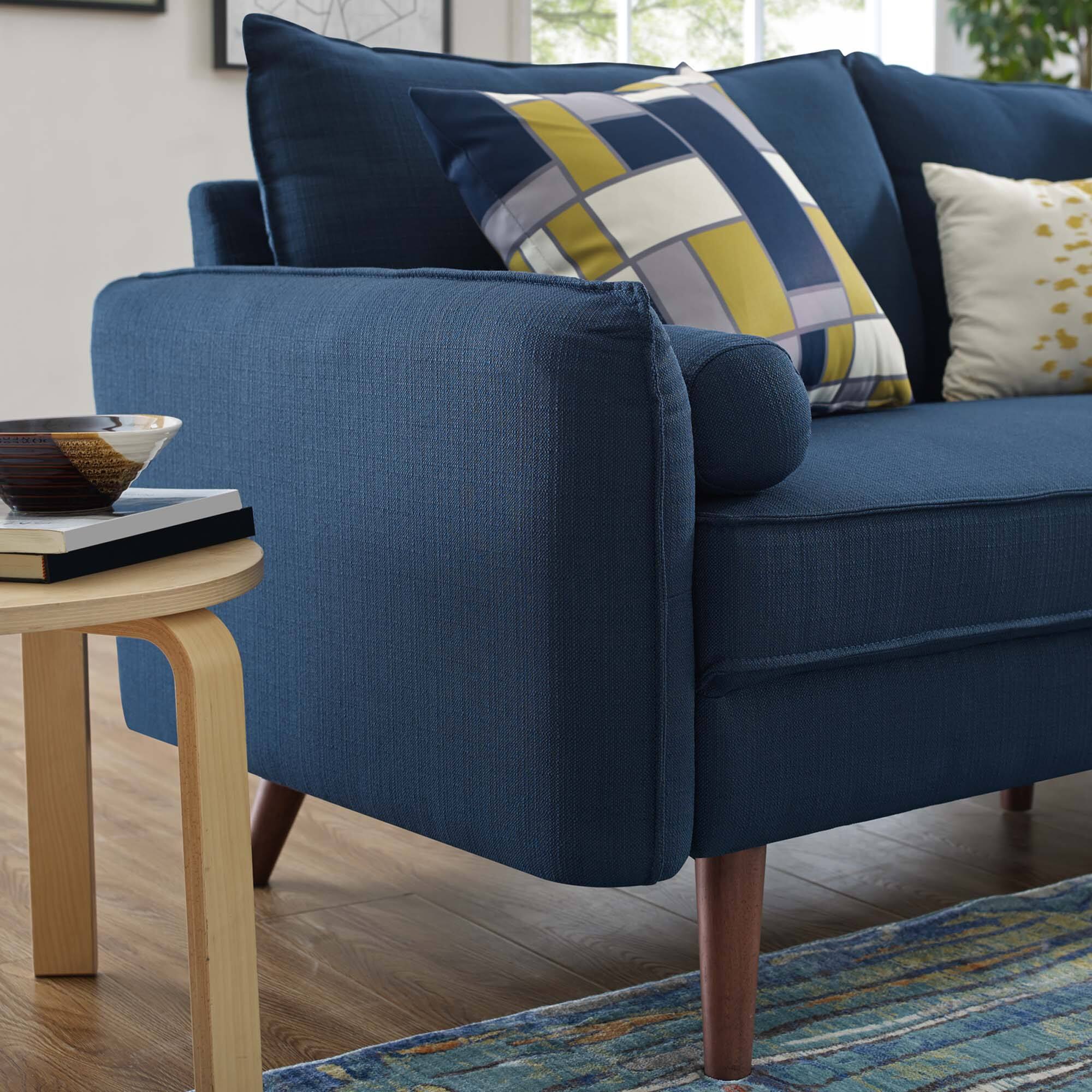 Back. Modway - Revive Upholstered Fabric Loveseat by Modway - Azure.