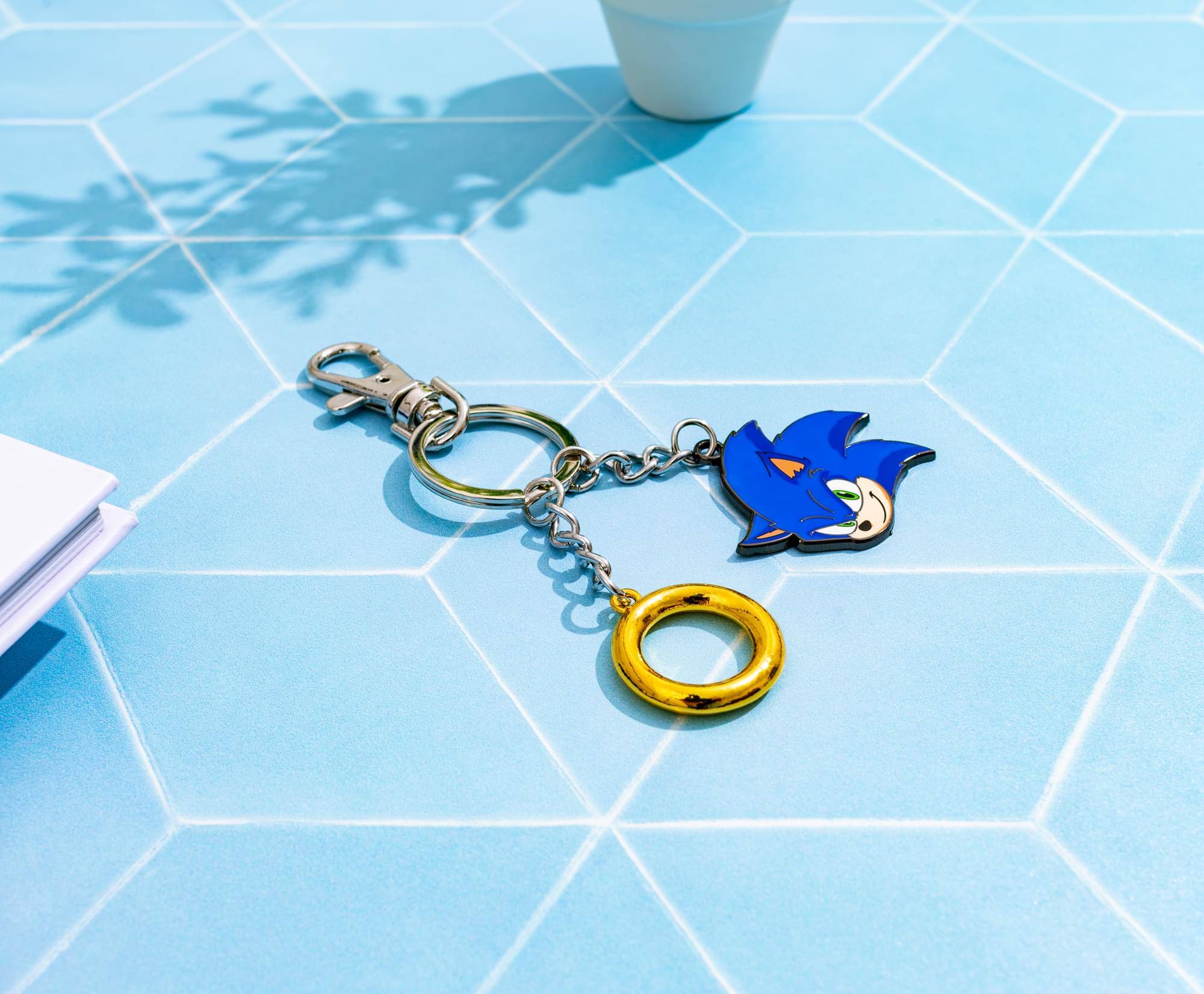 Alt View 3. SalesOne LLC - Sonic The Hedgehog Sonic and Ring Charms Keychain - Blue.