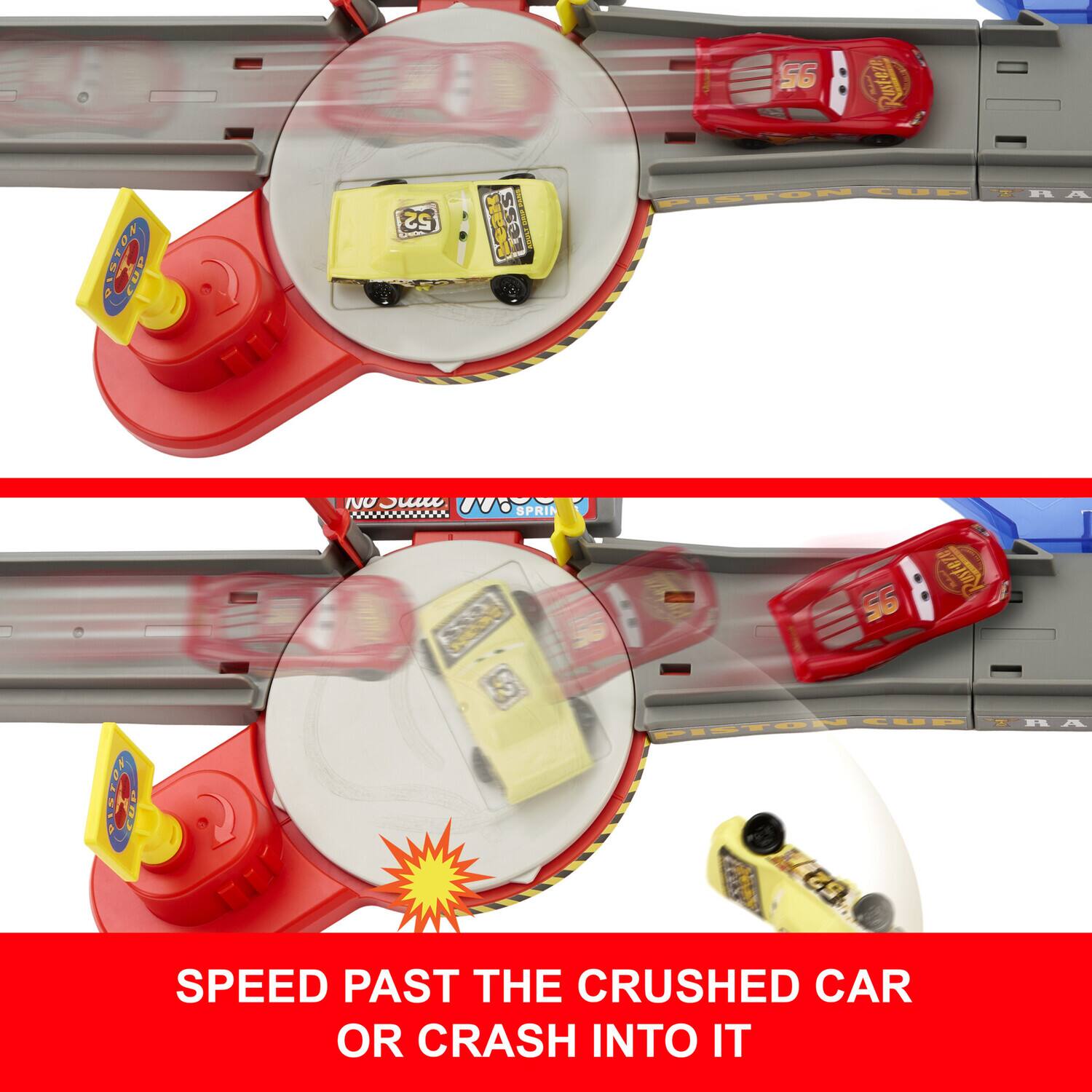 56 Ratezs A C0 52 PaK Tess PESTON HA -. : NO su U  SPRI S Ruteze  55 COE PISTON HA SPEED PAST THE CRUSHED CAR OR CRASH INTO IT