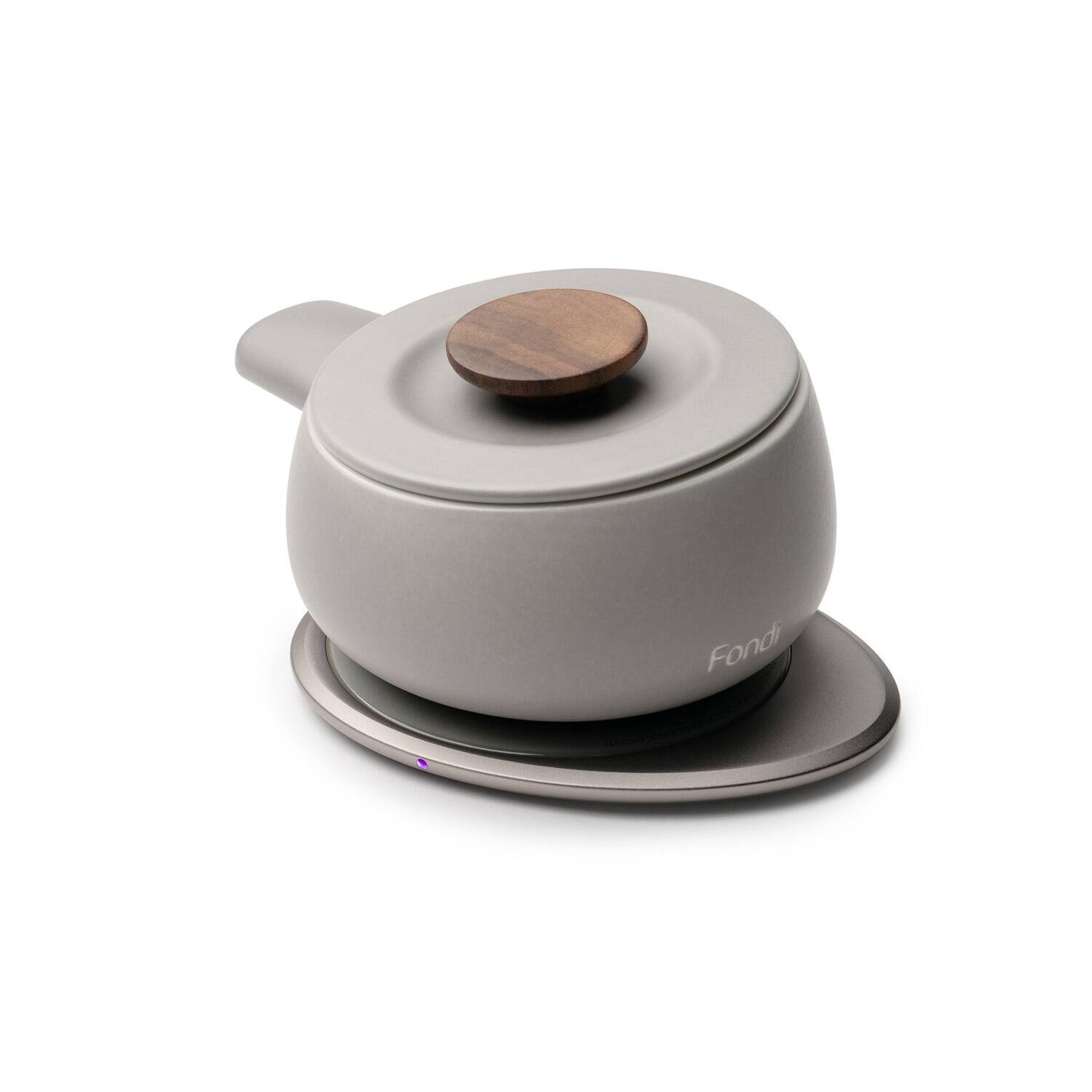Angle. OHOM - Fondi Self-heating Fondue Set - Gray - Grey.